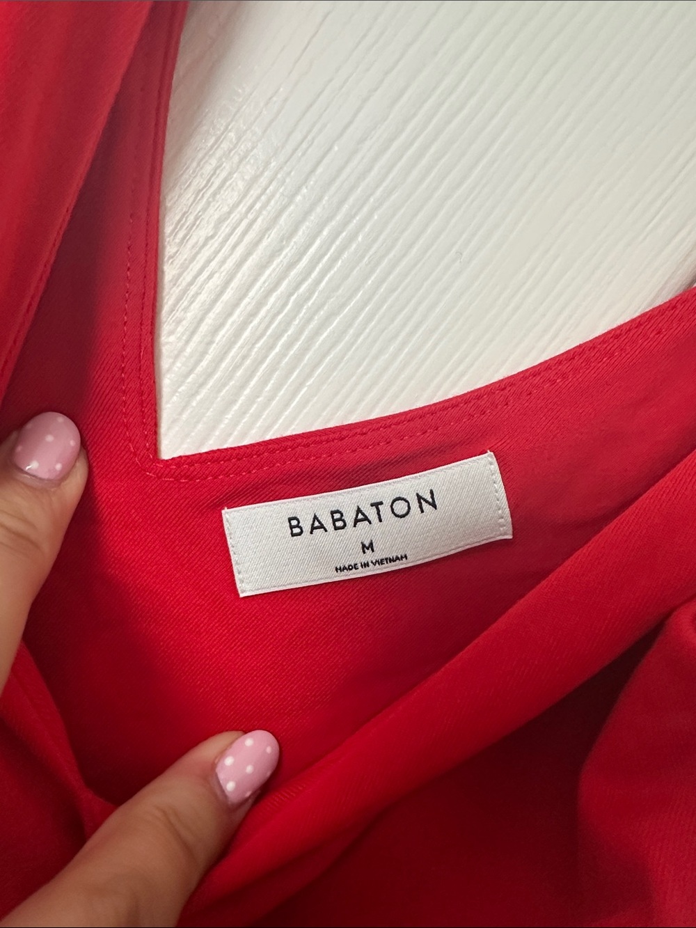 Aritzia Babaton Red V-Neck Bodysuit